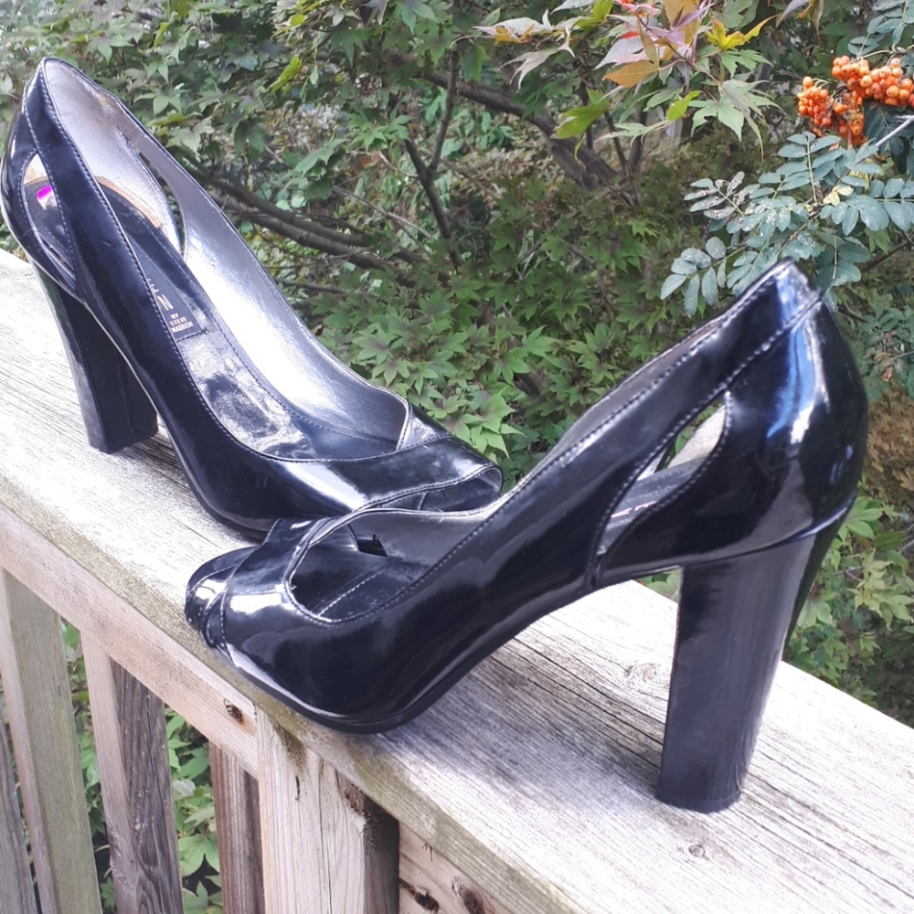 Steven by steve madden, high heeled open toe pumps